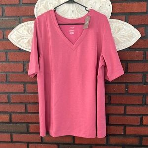 Pink V-neck